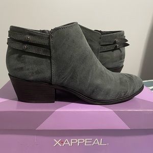 Gray suede ankle boots. Brand new with box.